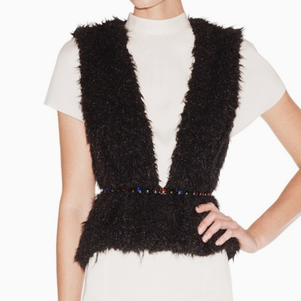 🔻FLASH SALE🔻{Stylemint} black fur vest