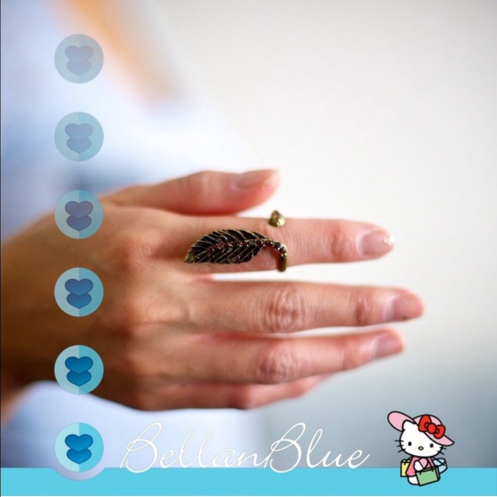 The FUN with LEAVES ring - BRONZE/SILVER