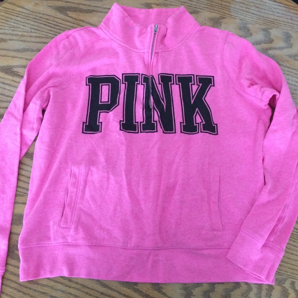 Victoria's Secret PINK quarter zip sweater large