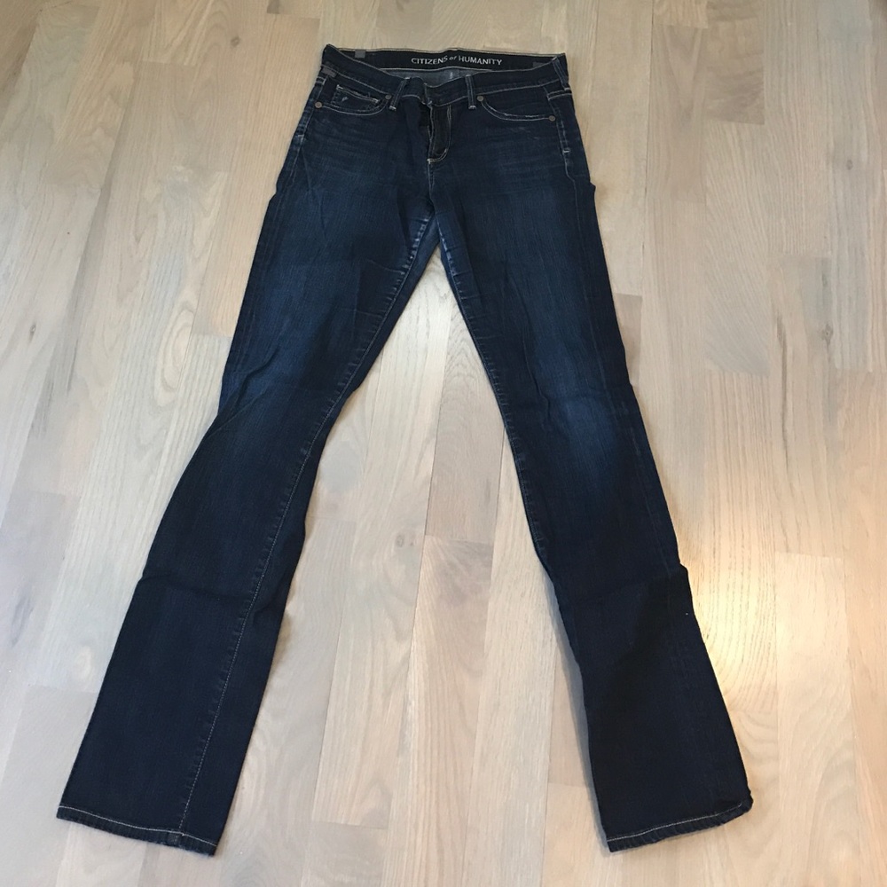 Citizens of Humanity dark wash straight leg denim