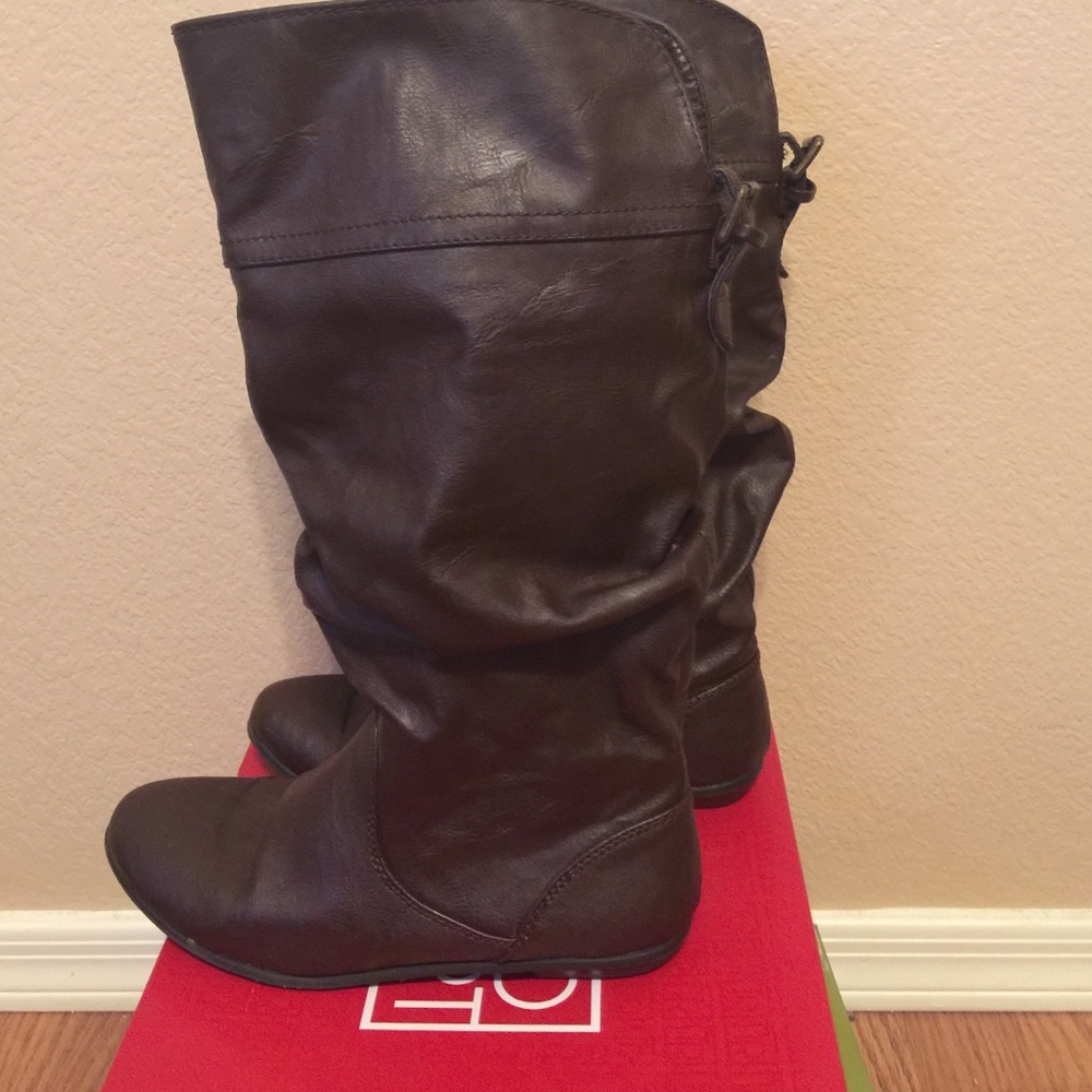 Tall brown boots