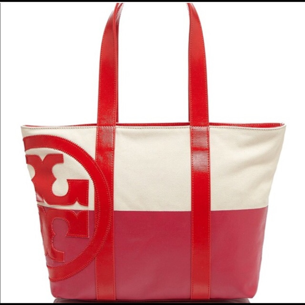 Tory Burch Natural Island/Pink Masaai Red