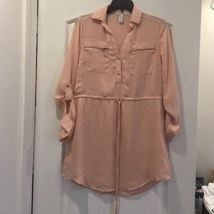 Blush pink cargo dress