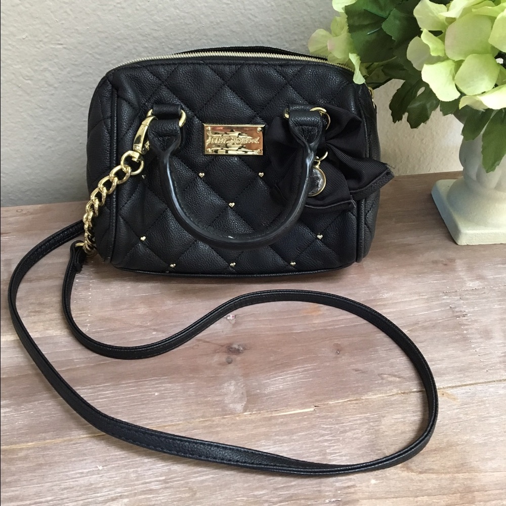 Betsey Johnson Black & Gold Purse