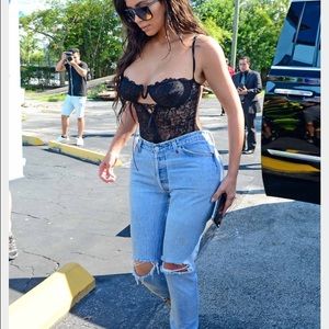 High waisted button fly Levi's