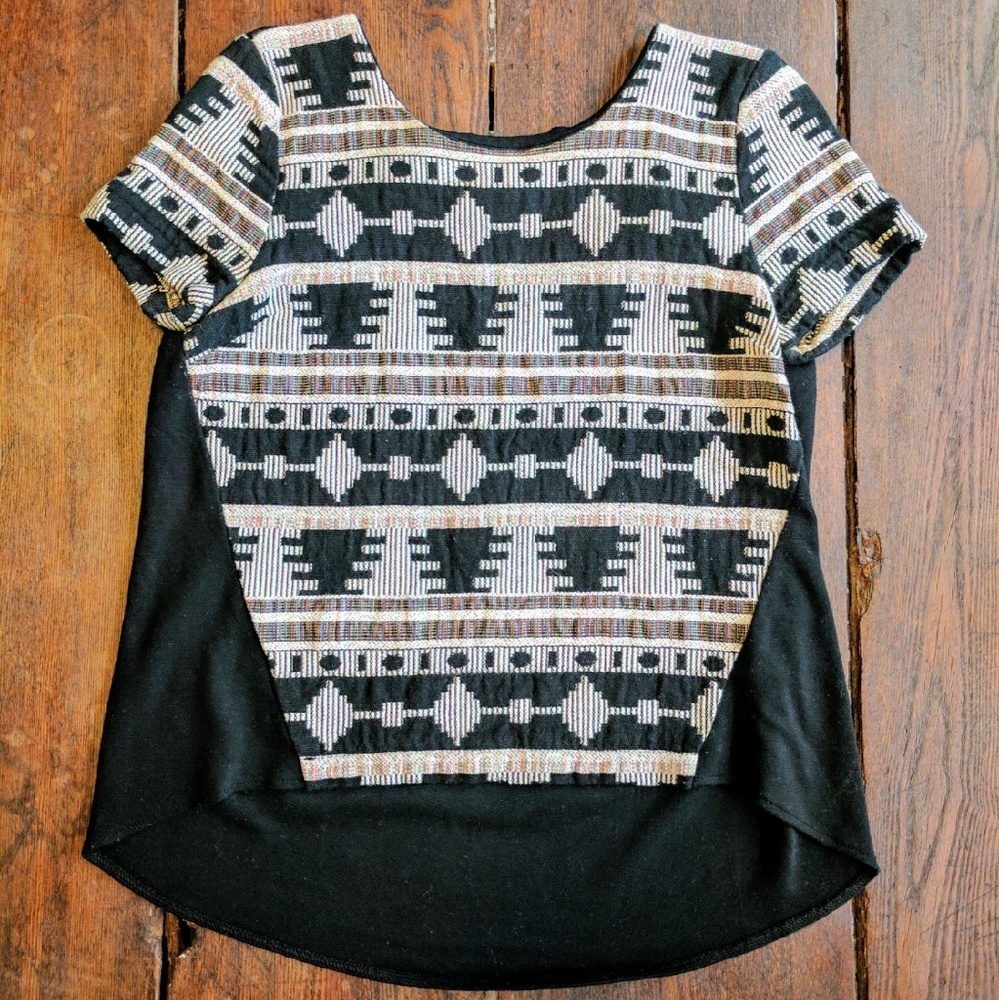 Anthropolgie Top with Woven Detail