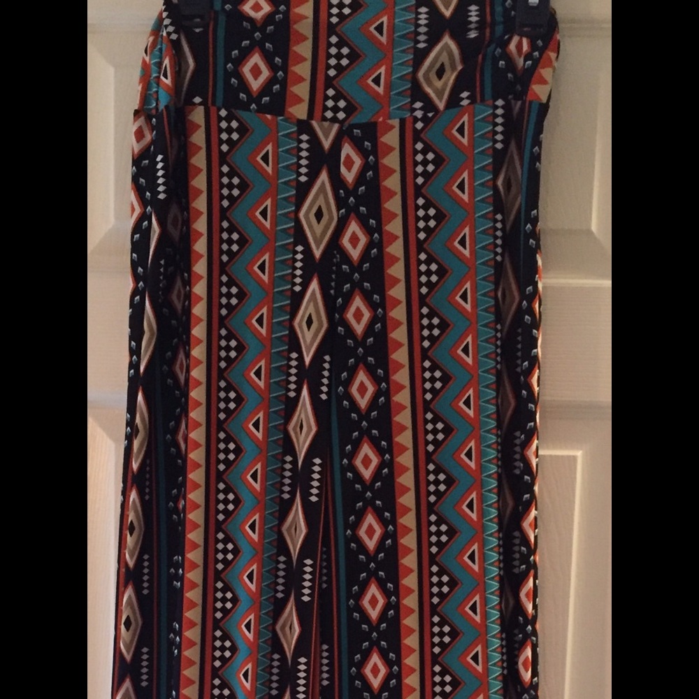 Wide-leg multicolored pants