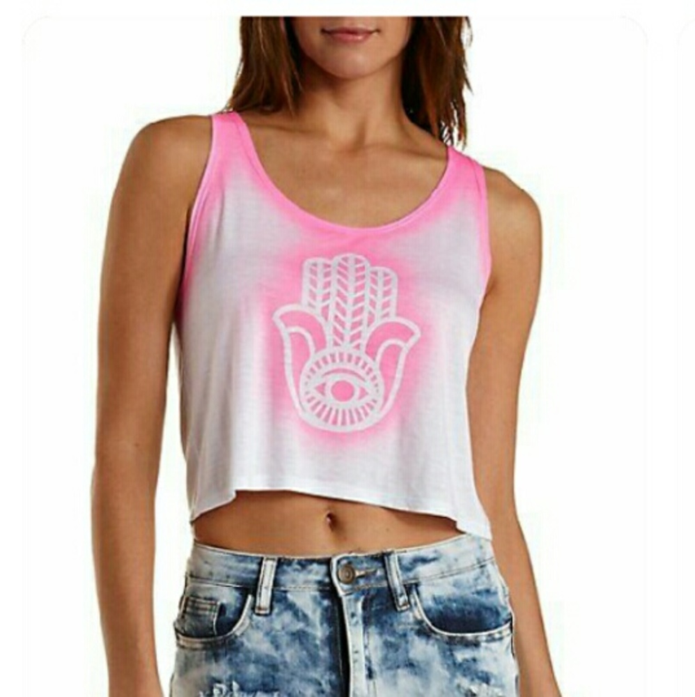 Hamsa Hand Crop Top Tank Top | Charlotte Russe