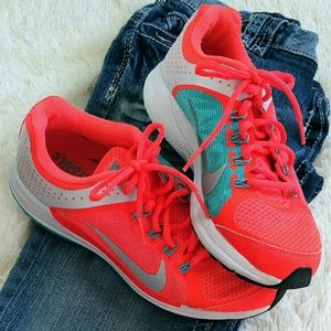 Nike Orange and Teal Shoes