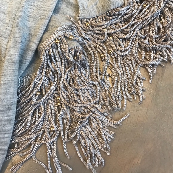 Strappy open back, beaded fringe bodysuit - Picture 3 of 4