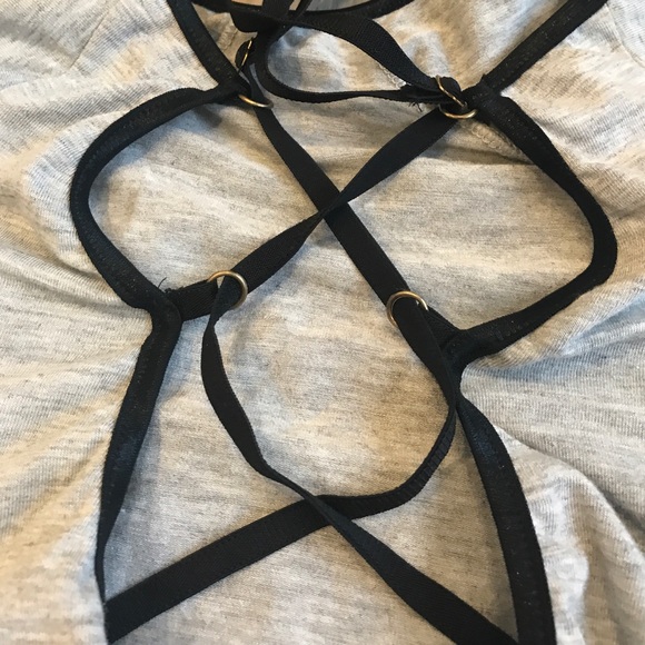 Strappy open back, beaded fringe bodysuit - Picture 4 of 4