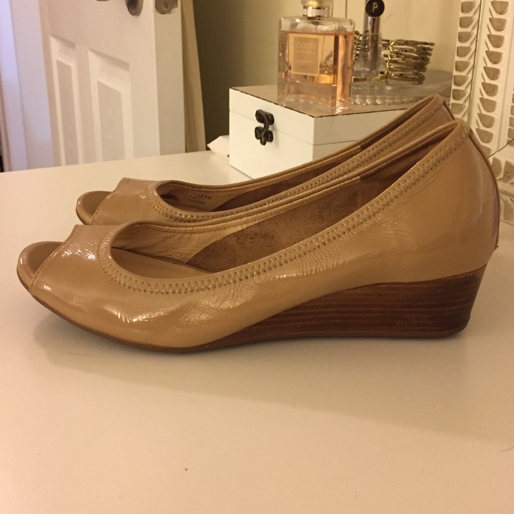 Cole Haan 'Air Tali' Nude Wedge Pump