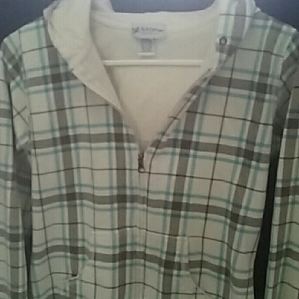 Plaid Zip Up Hoodie.