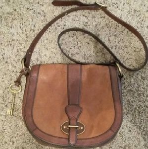 Brown Fossil Crossbody