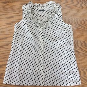 J. Crew sleeveless ruffled blouse - med.
