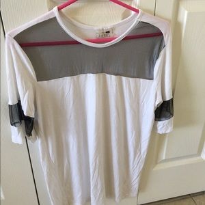 LA hearts loose fitting white tee size: M