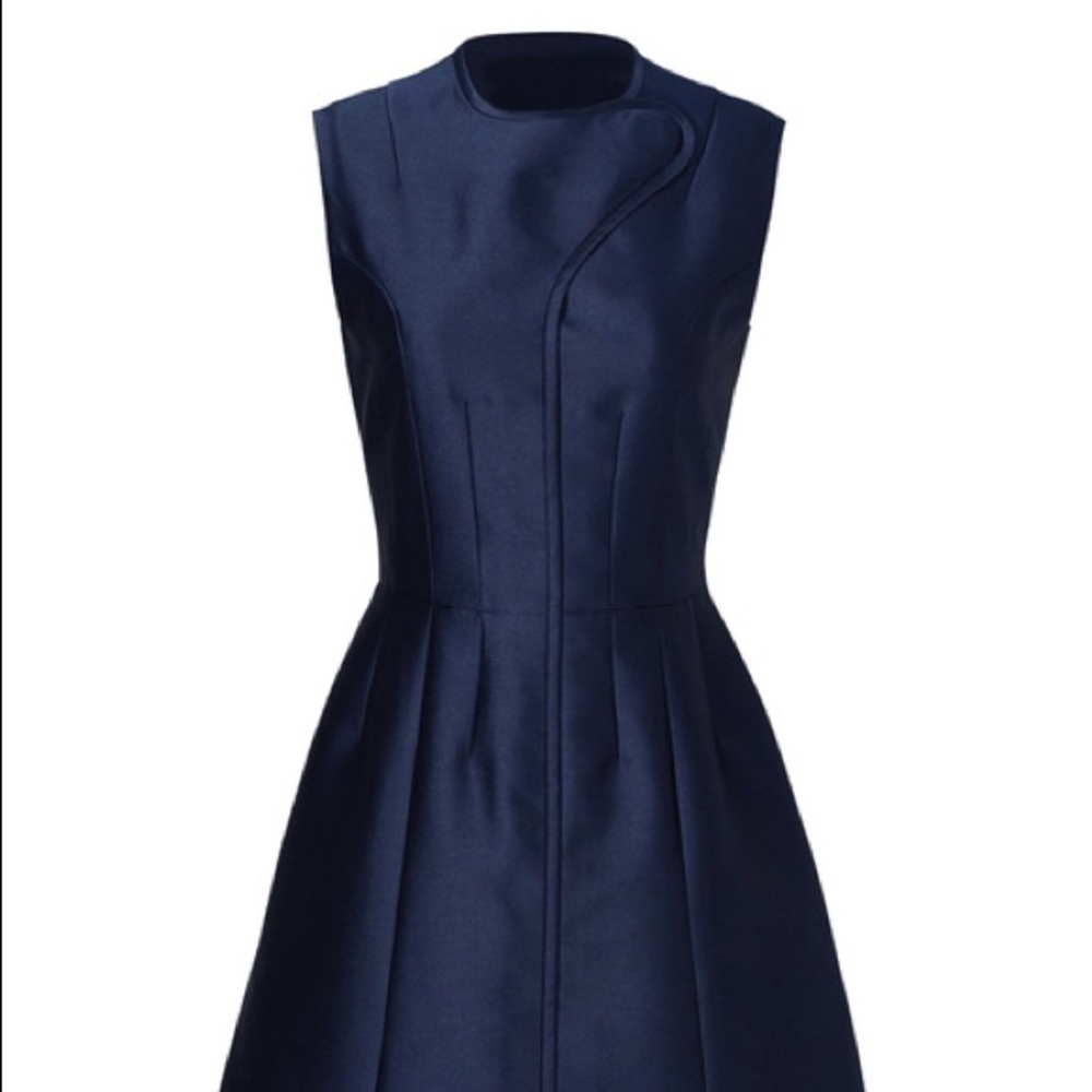 CARVEN
BLUE MIKADO DRESS Size 34