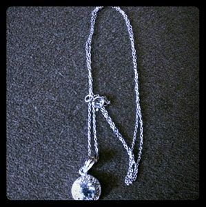 Blue Topaz and Diamond pendant