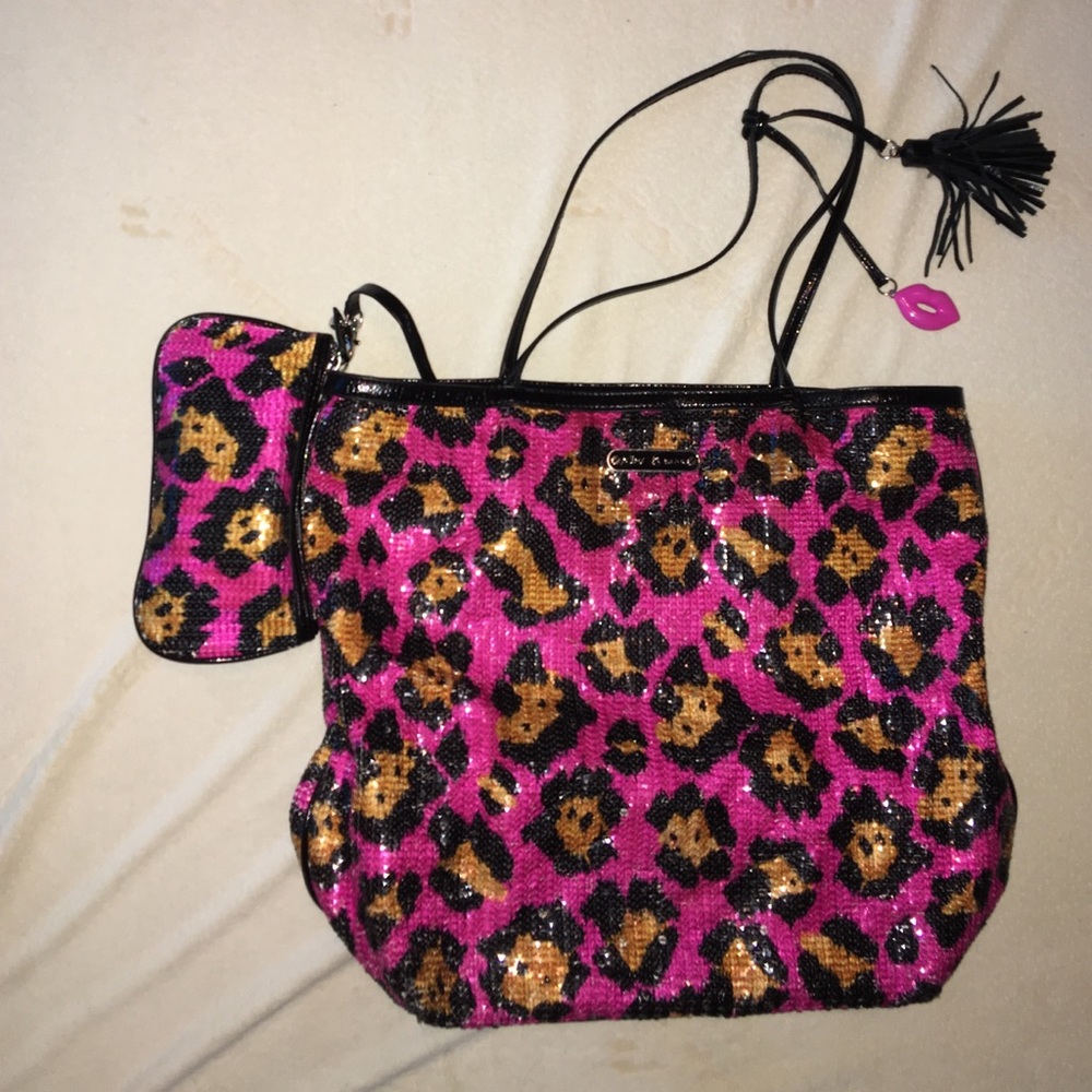 Cheetah print betsey Johnson purse