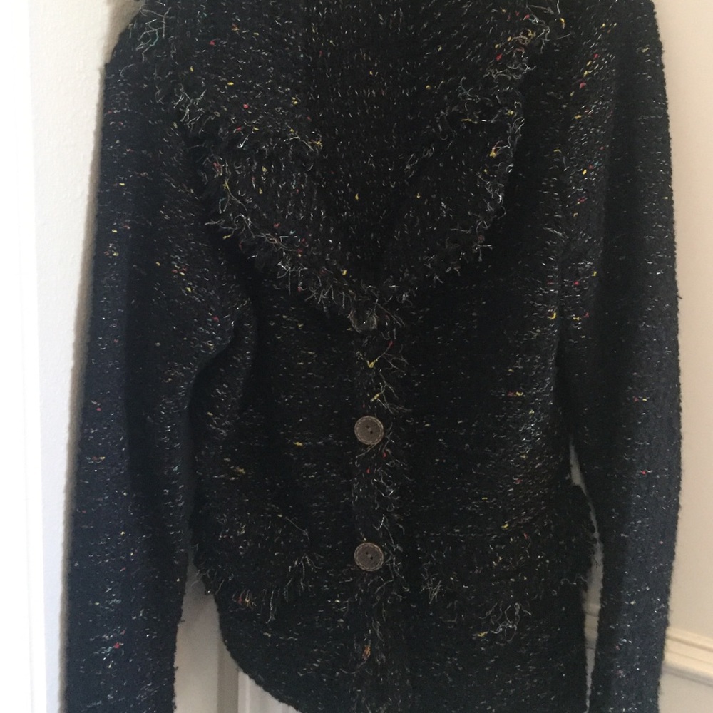 Multi color flex black sweater Blazer