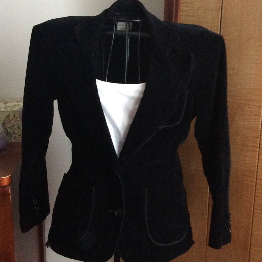 Vintage black velvet jacket.