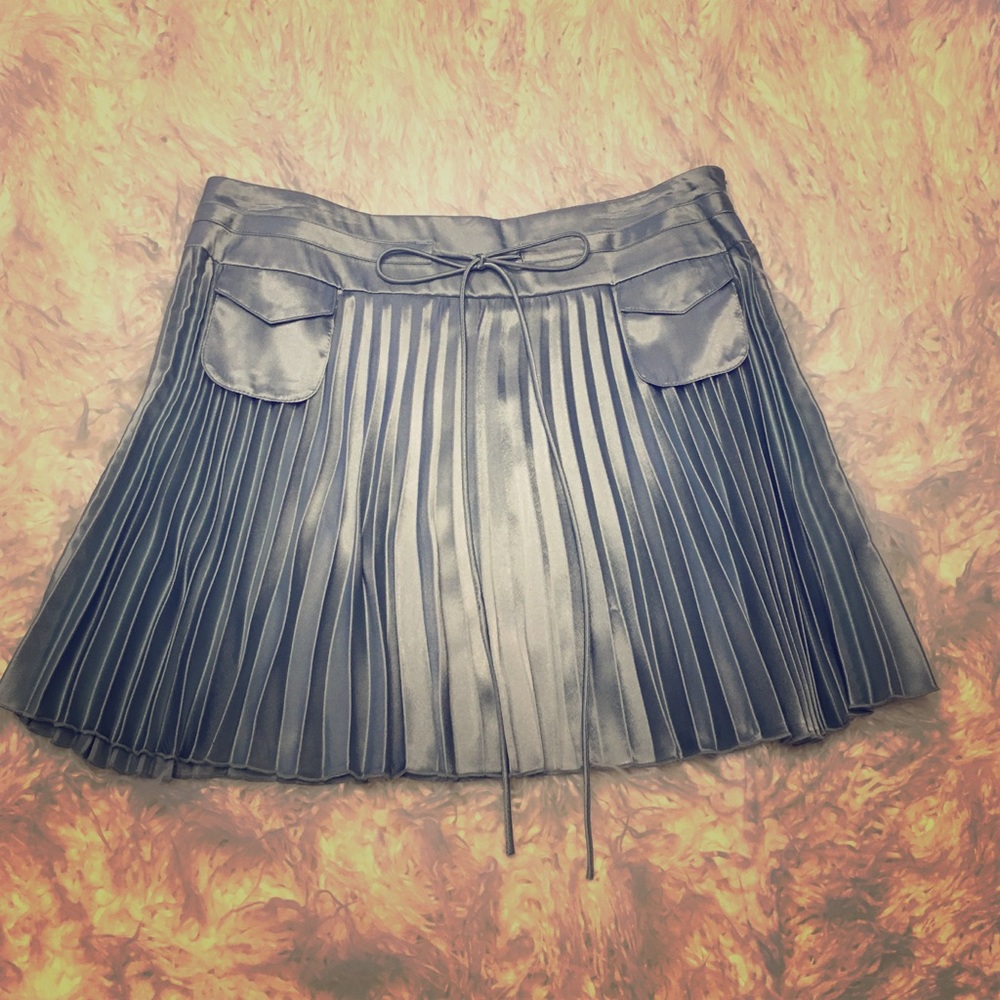 Aqua mint sea foam pleated mini skirt