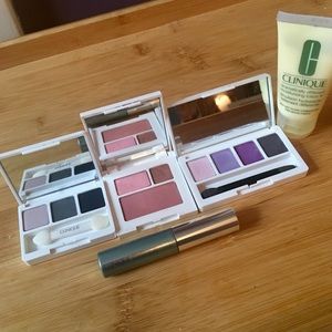 NWT Clinique 3 eyeshadows, mascara, face lotion
