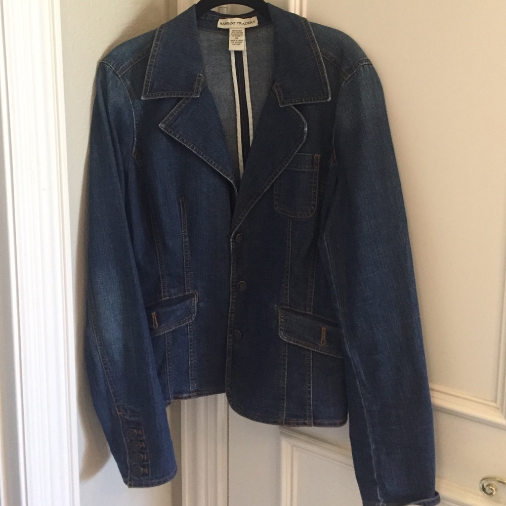Fitted  stretch Jean Blazer