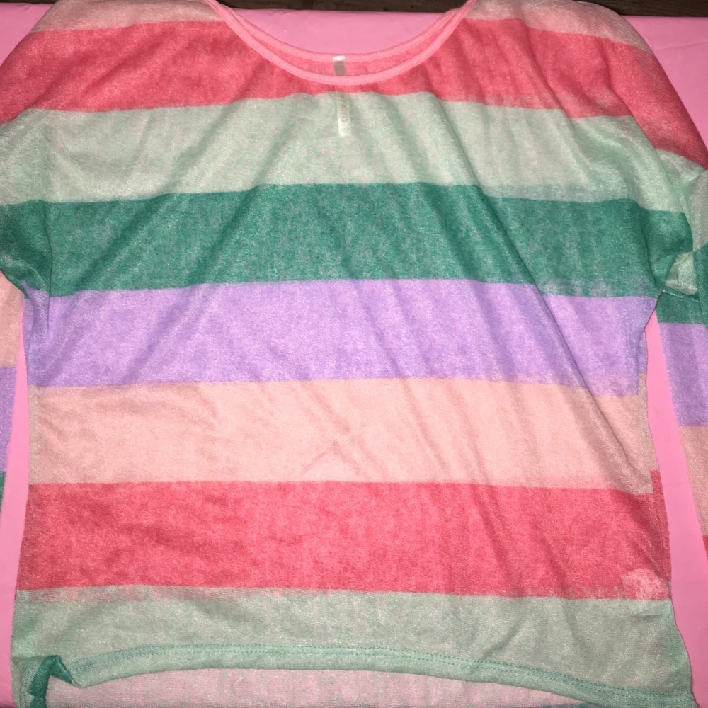 A colorful long sleeve shirt