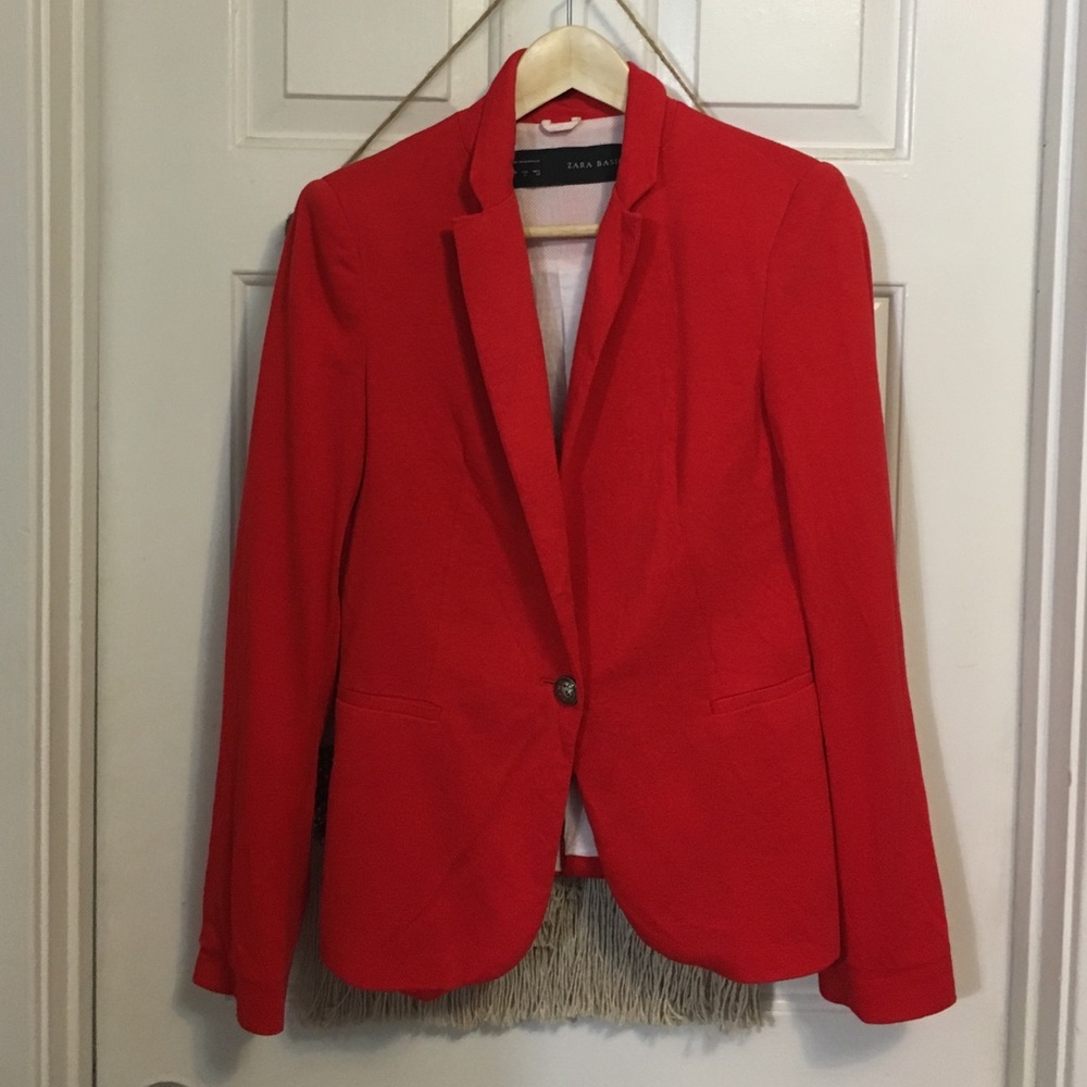 Zara red blazer