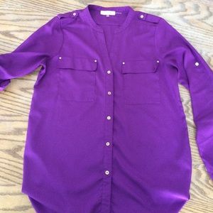 Beautiful Calvin Klein purple blouse - medium