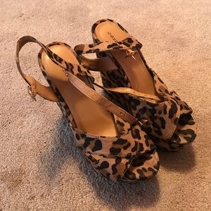 Cheetah wedges size 7