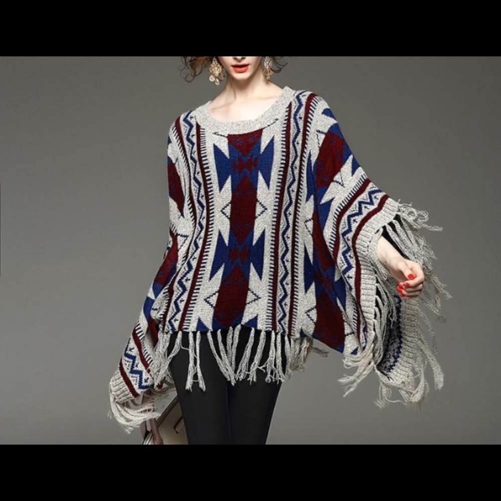 Wool Knitted Cape