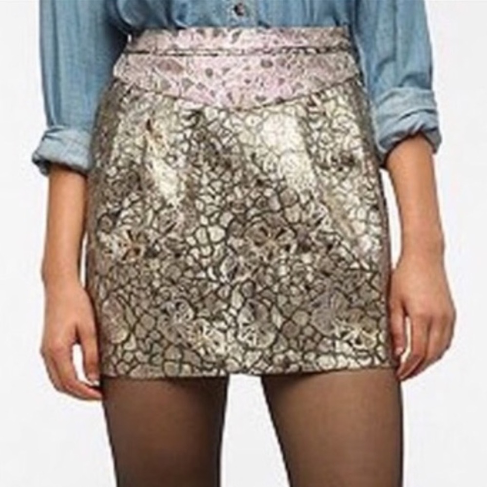 Kimchi Blue Metallic Jacquard skirt