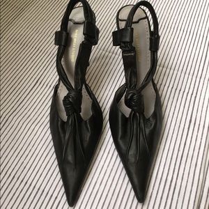 Nine West Black Leather Heels