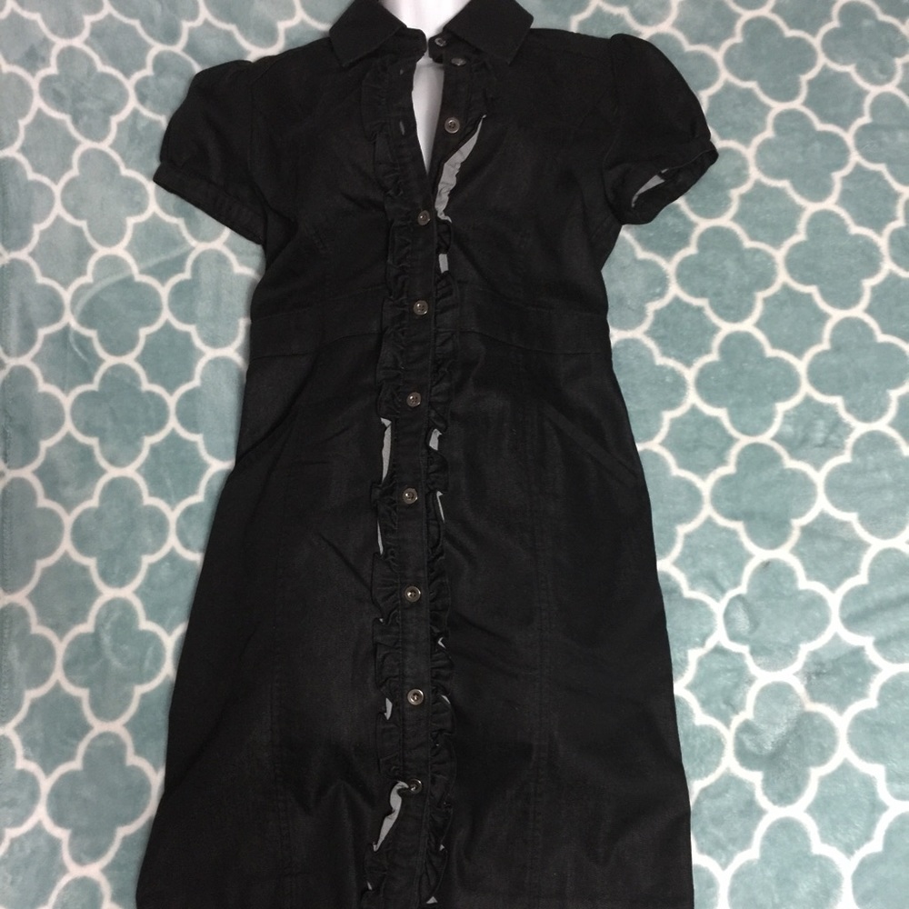 New York & Company Size Small Black Denim Dress