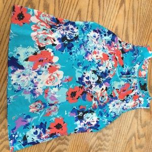 Ann Taylor sleeveless floral blouse size medium