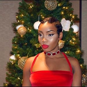 2 piece red velvet set