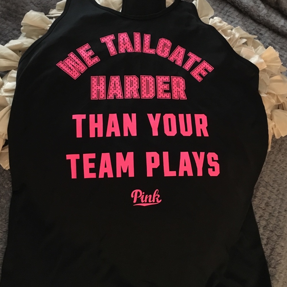 Victoria Secret PINK black racerback tank top XS