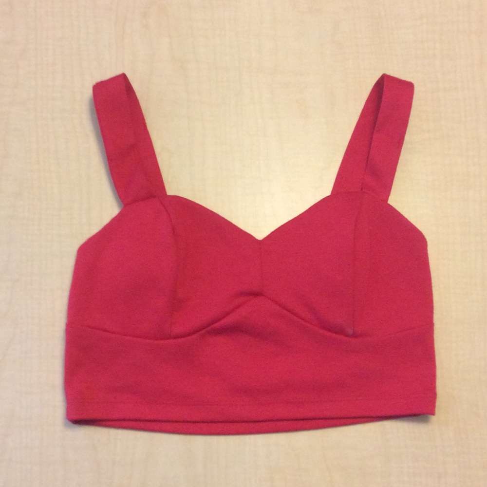 Red crop top