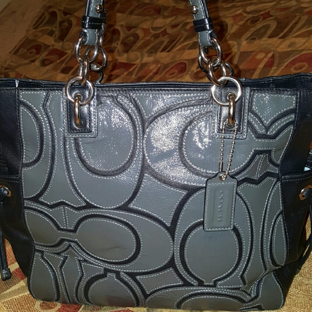 Large leather coach bag