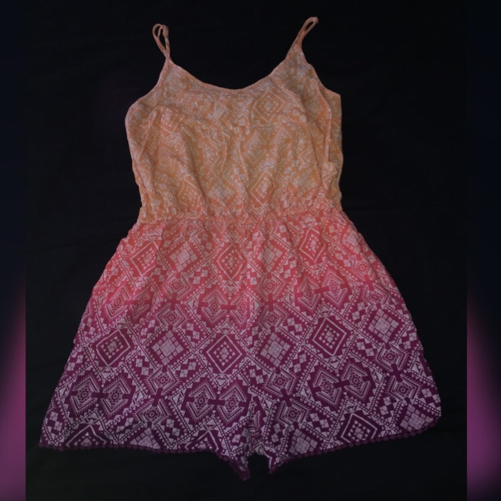 Ombré Tribal Print Romper
