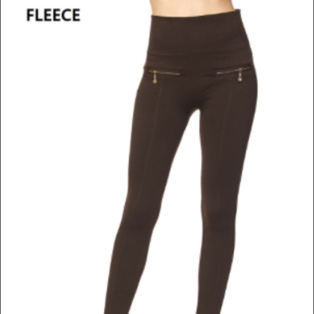 Dark Brown Fleece lined leggings!!