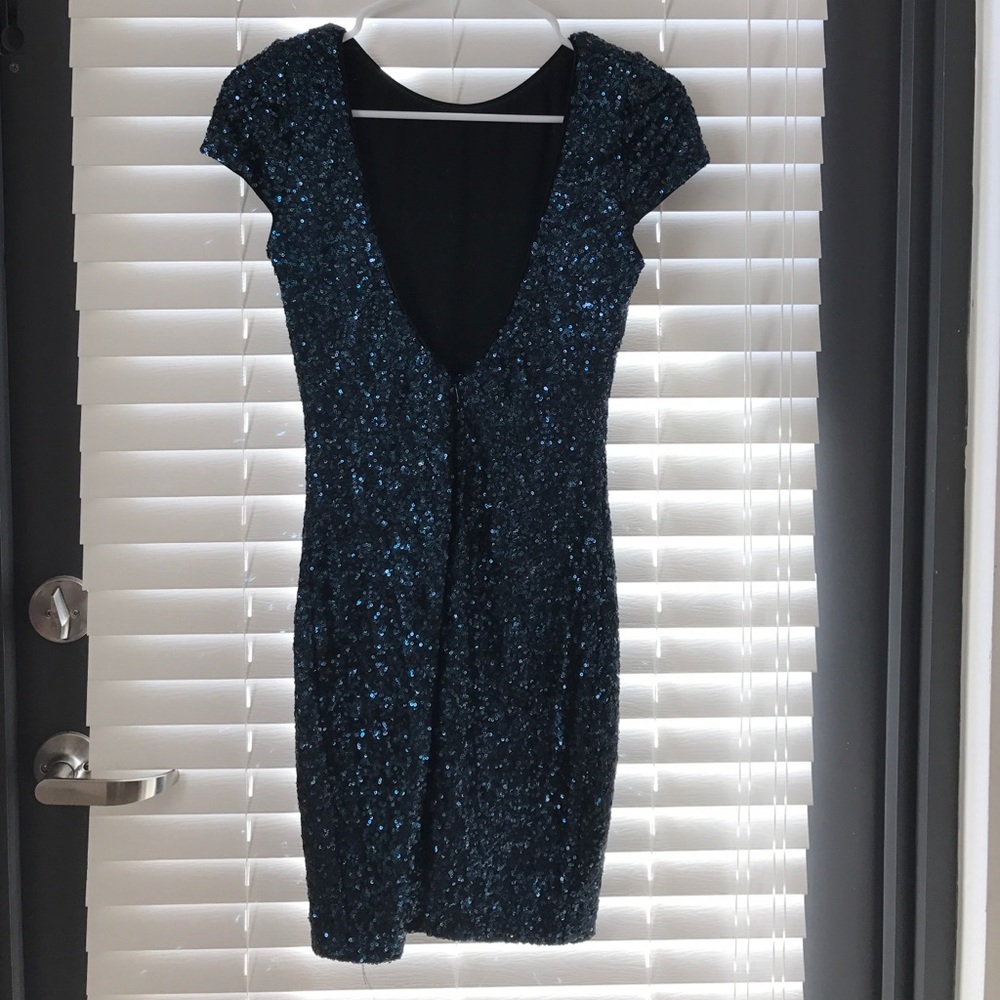 blue sequin dress // small - Picture 3 of 3