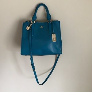 Beautiful teal coach bag