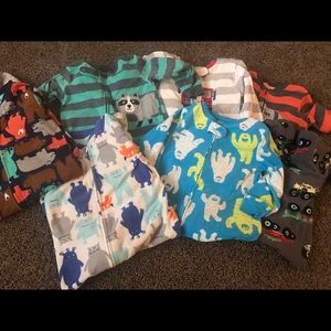Carters fleece footed PJ bundle