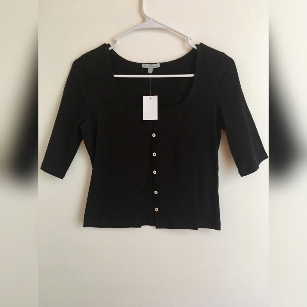 Black button-up Top
