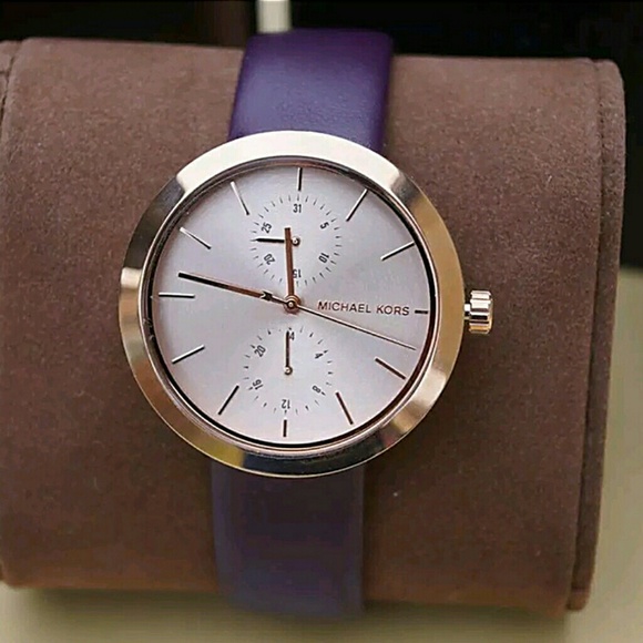 NWT Michael Kors plum rose watch