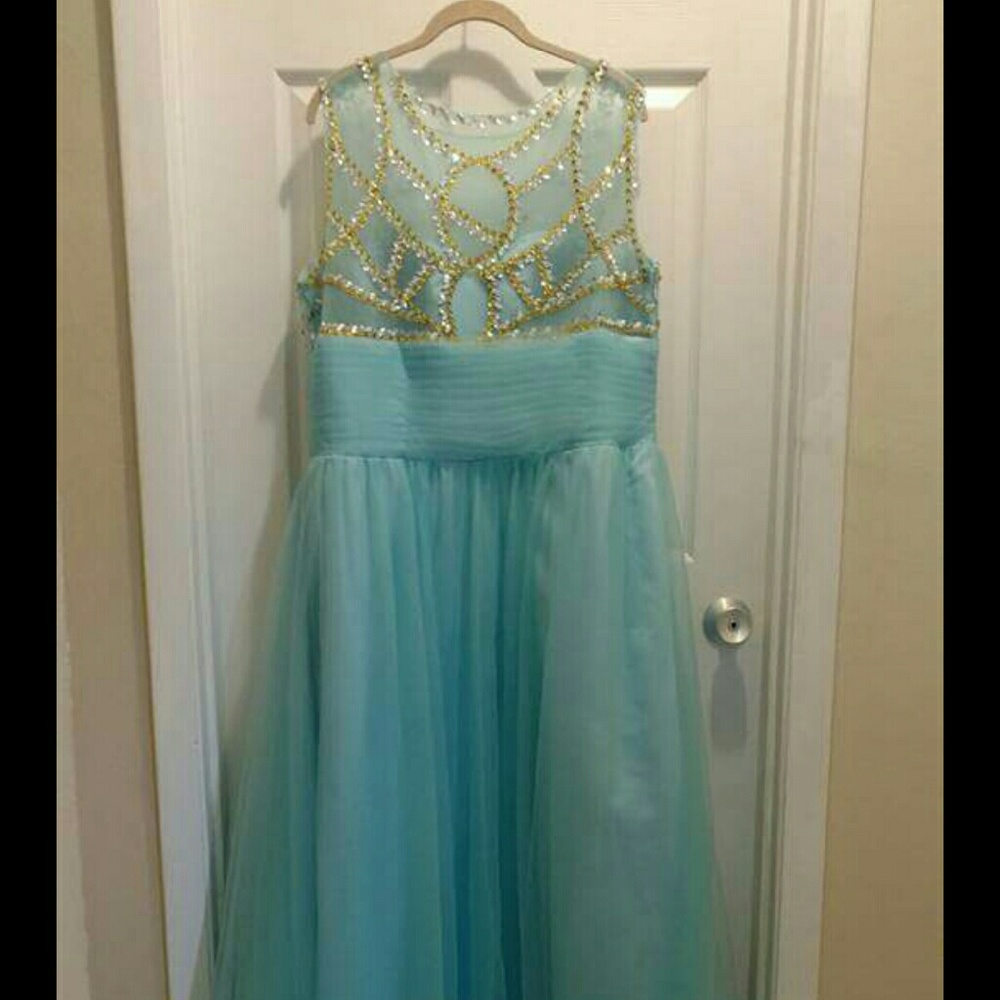 Illusion top with gold and silver bead and sequins