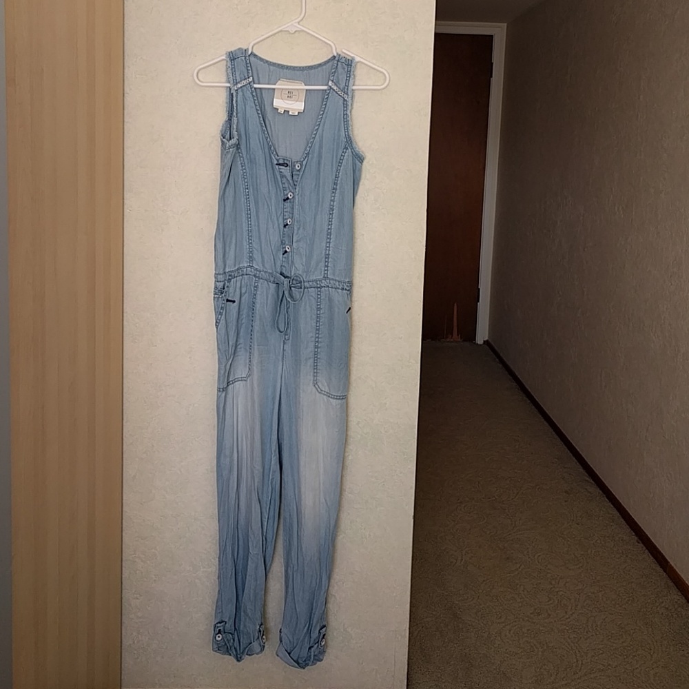 Anthropologie Hei Hei Soft Denim Jumpsuit